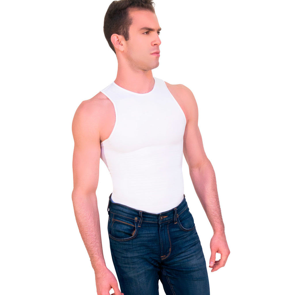 Camiseta faja para hombre cuello redondo sin mangas | M4004