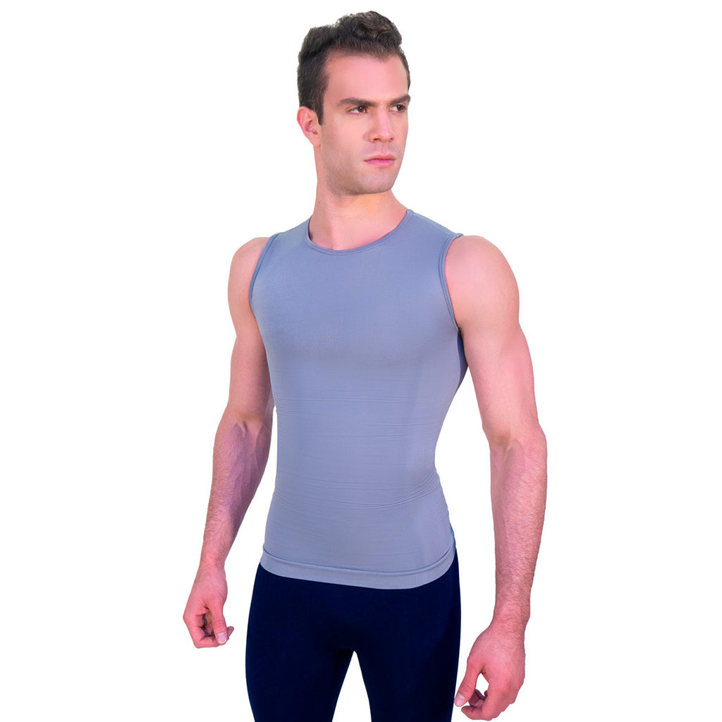 Camiseta faja para hombre cuello redondo sin mangas | M4004