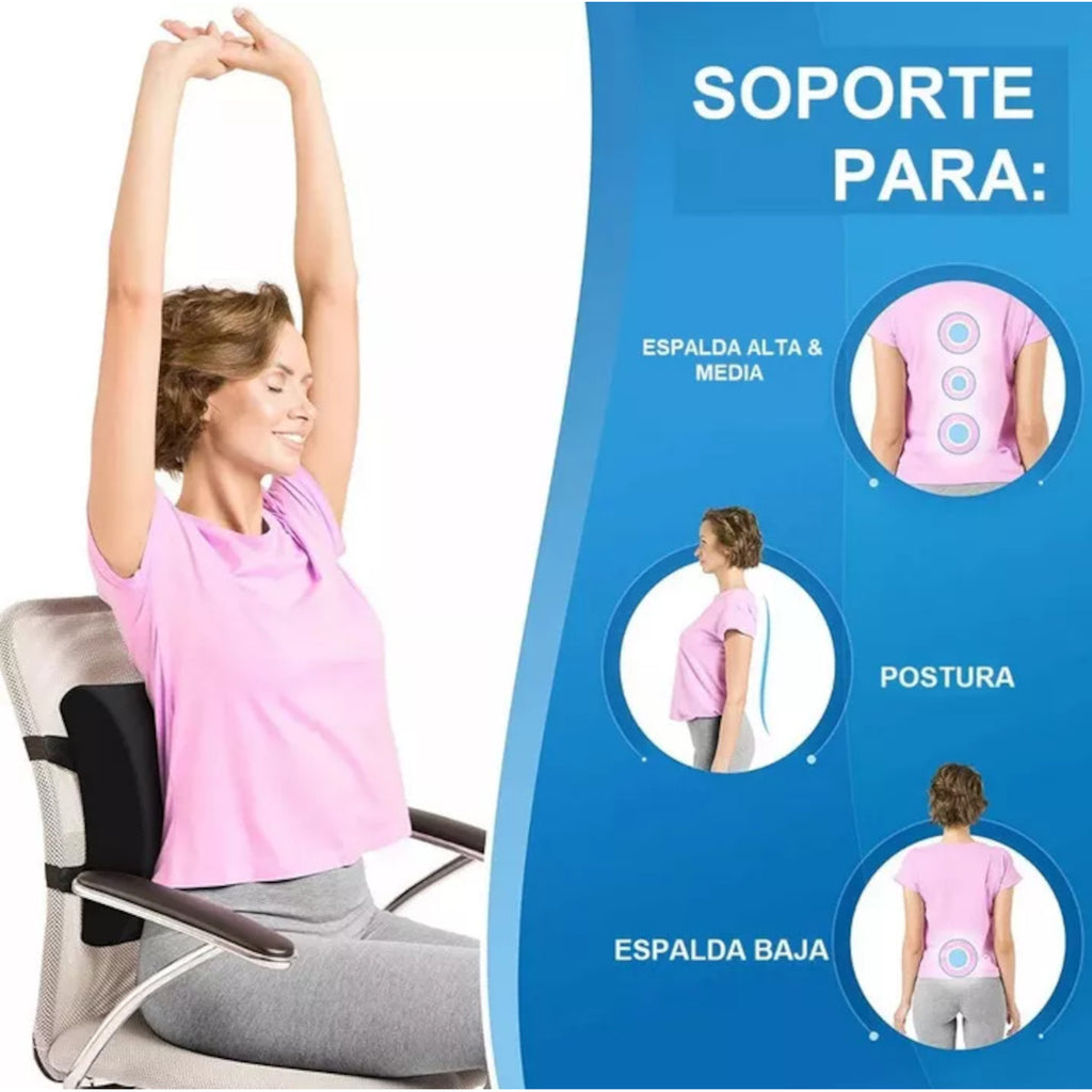 Cojín Lumbar Para Silla De Oficina Auto Ortopédico