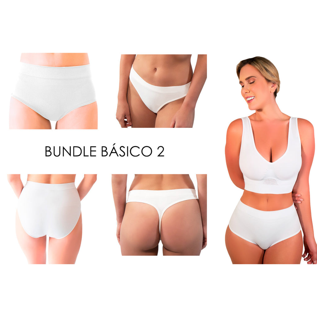 Bundle básico I Love Shape: 1 panty 1 tanga 1 fresh bra |Blunde 2