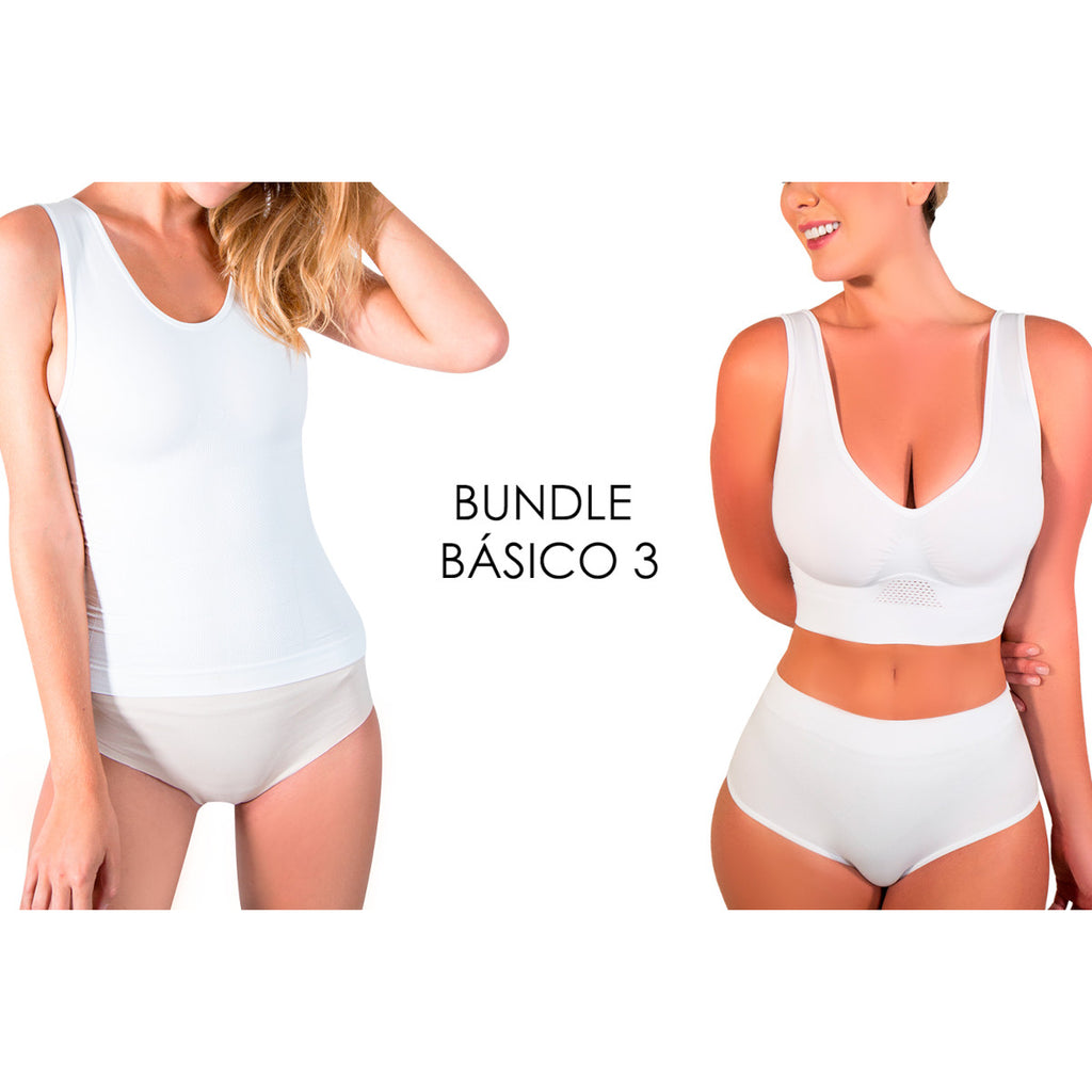 Bundle básico I Love Shape: 1 camiseta 1 panty  1 fresh bra |Blunde 3