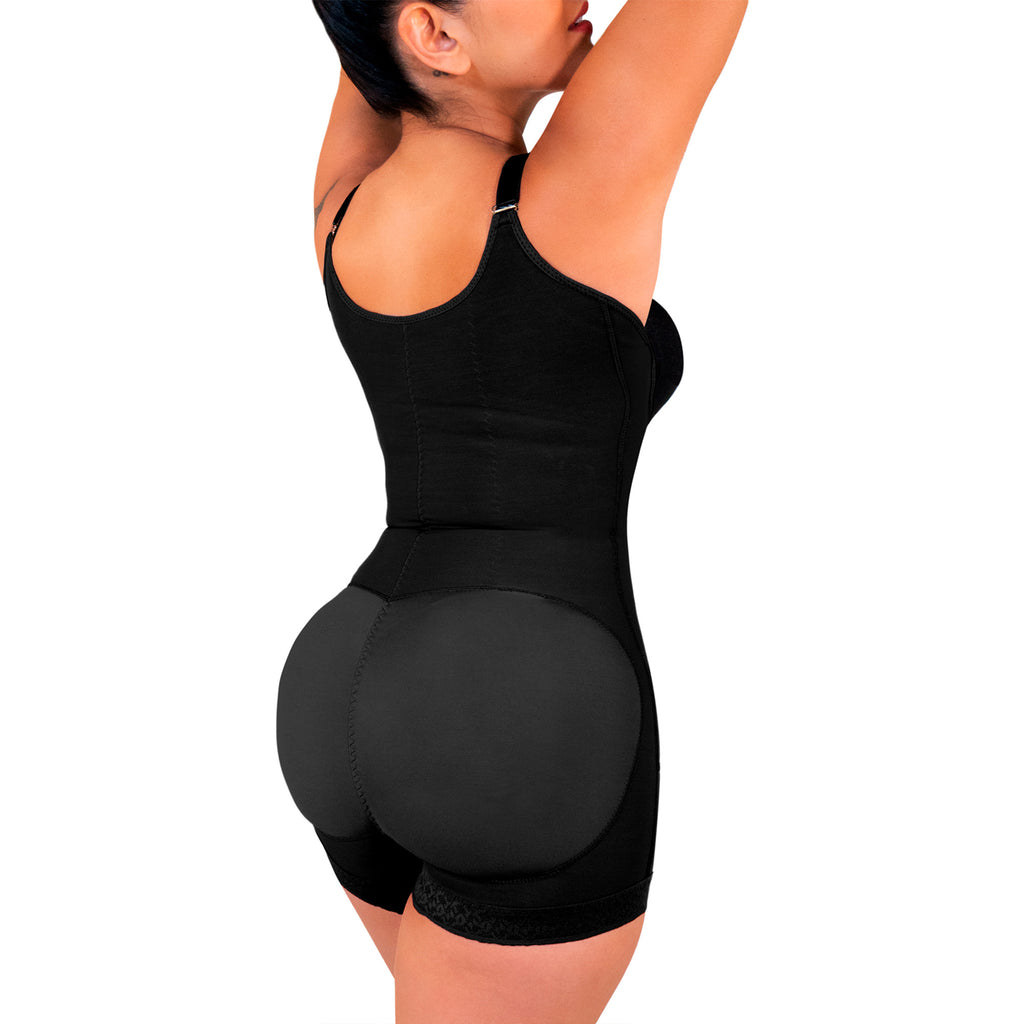  054BF Full Body Shaper Women Liposuction Compression Garment  Faja Colombianas Moldeadora Para Mujer Mocha XX-Large