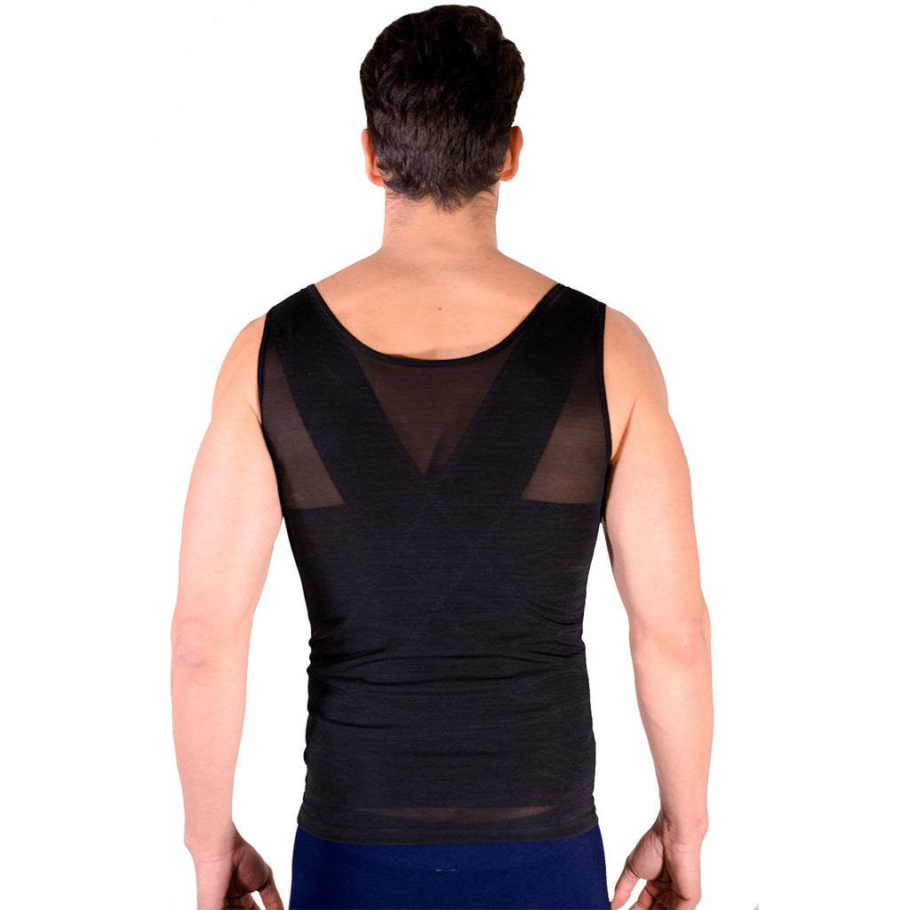 Camiseta Hombre Faja Licra Powernet Corrige Postura | M4001